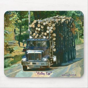 Protokollieren Sie Lkw Highway Driving Art Mousepa Mousepad