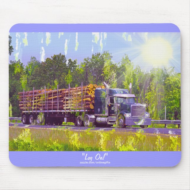 Protokollieren Sie Lkw Highway Driving Art Mousepa Mousepad (Vorne)