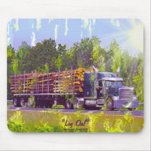 Protokollieren Sie Lkw Highway Driving Art Mousepa Mousepad