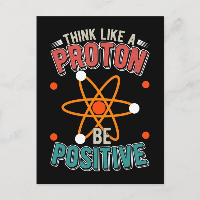 Proton Science Spaß Physiker Nerd Postkarte (Vorderseite)