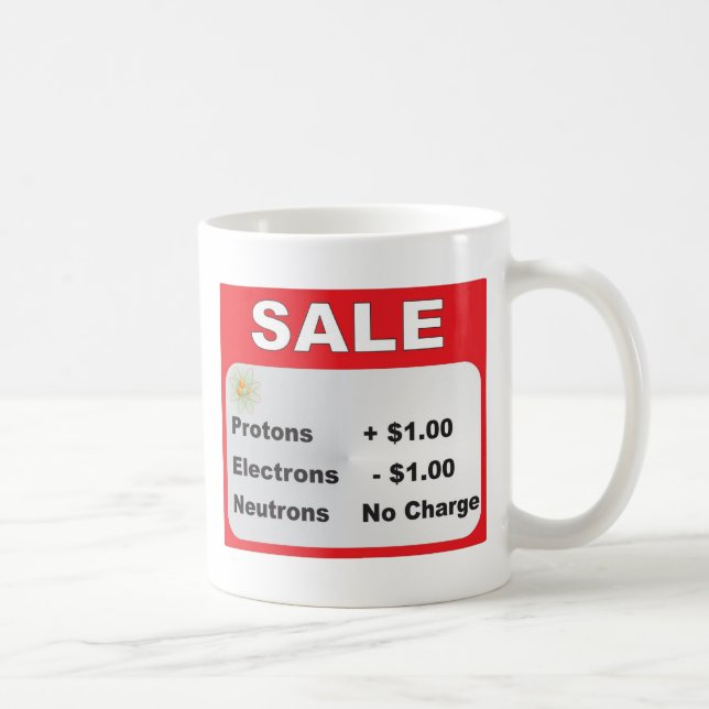 Protonelektron-Neutronverkauf Kaffeetasse (Rechts)