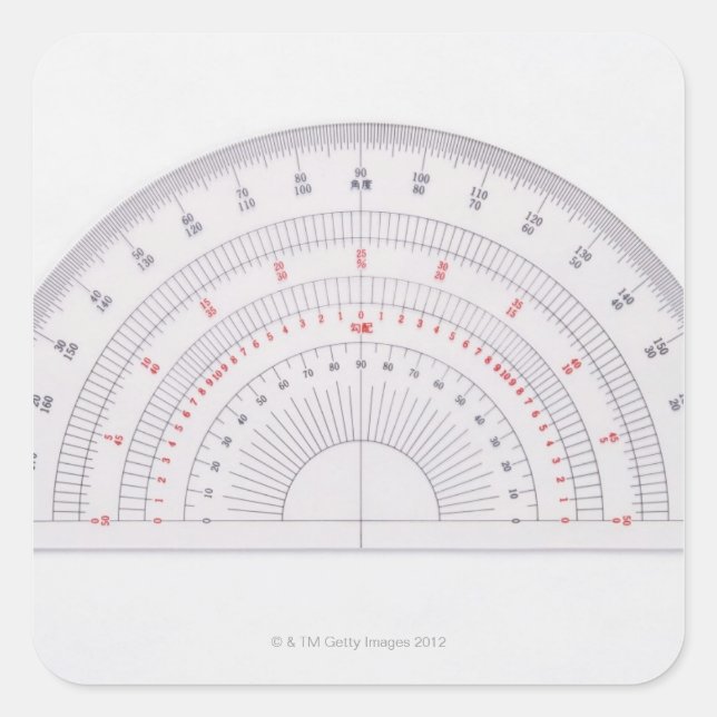 Protraktor Quadratischer Aufkleber (Vorderseite)