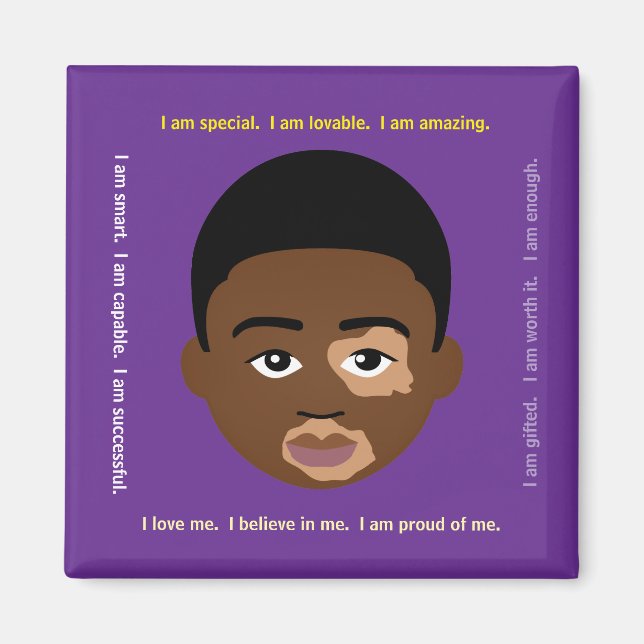 #Proud2BNaturalMe #Affirmations Locker Magnet (Vorne)