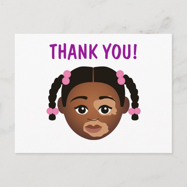 #Proud2BNaturalMe Choose-My-Complexion Vielen Dank Postkarte (Vorderseite)