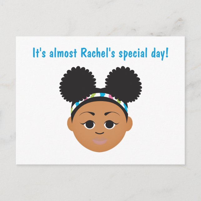 #Proud2BNaturalMe Geburtstagseinladung Postkarte (Vorderseite)