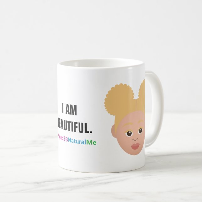 #Proud2BNaturalMe "I AM SCHÖN"-Complexion Kaffeetasse (VorderseiteRechts)