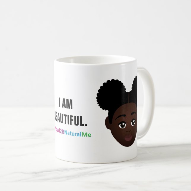 #Proud2BNaturalMe "I AM SCHÖN"-Complexion Kaffeetasse (VorderseiteRechts)