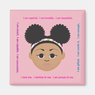 #Proud2BNaturalMe #IAm Positive Affirmation Magnet