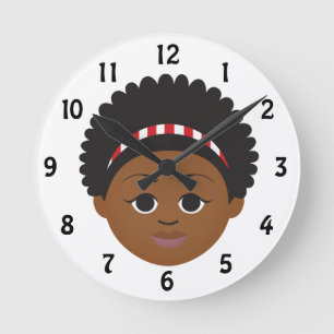#Proud2BNaturalMe #NaturalHair #DST Children's Runde Wanduhr