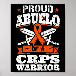 Proud Abuelo eines CRPS-Kriegers RSD Awareness Rib Poster