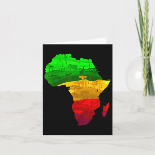 Proud Africa Map Green Yellow African Pride Ju Karte