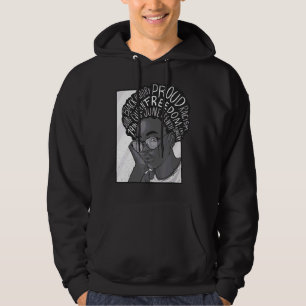 Proud African Black Natural Afro Black Graphic Wom Hoodie