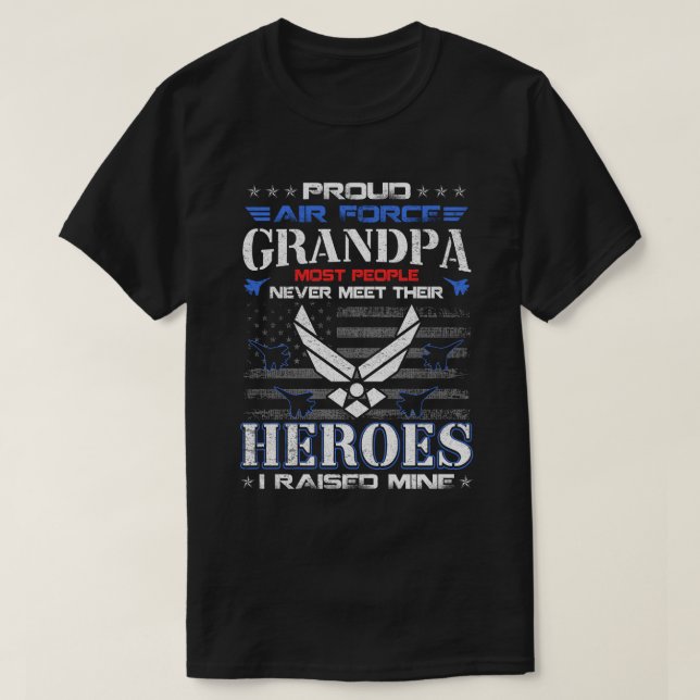 Proud Air Force Grandpa T-Shirt (Design vorne)