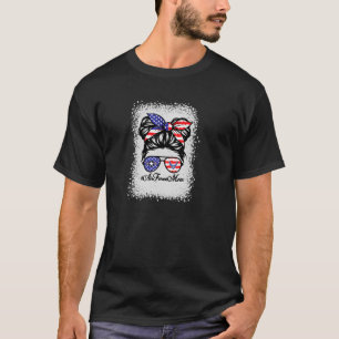 Proud Air Force Mama Messy Bun Sonnenbrille Mama M T-Shirt