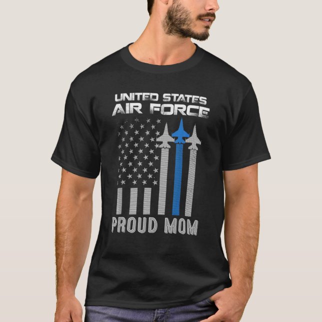 Proud Air Force Mama Veteran Day US Luftwaffe stol T-Shirt (Vorderseite)