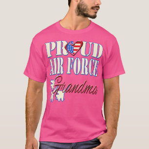 Proud Air Force Oma US Heart Military Women  T-Shirt