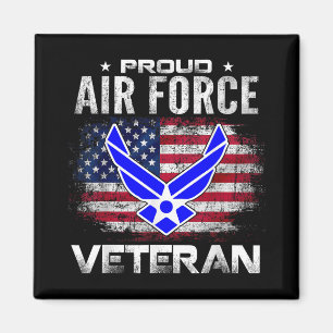 Proud Air Force Veteran mit amerikanischem Flag Ge Magnet