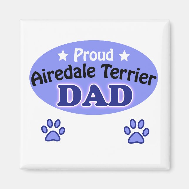 Proud Airedale Terrier dad Magnet (Vorne)