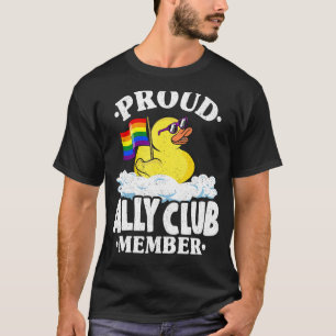Proud Ally Club Mitglied Rubber Duck Rainbow Gay L T-Shirt