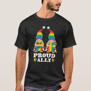 Proud Ally Gnomes LGBT Pride Regenbogenfarben Stra T-Shirt