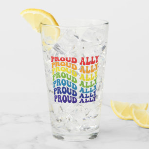 Proud Ally   LGBTQ   GAY PRIDE   Regenbogen Glas