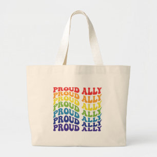 Proud Ally   LGBTQ   GAY PRIDE   Regenbogen Jumbo Stoffbeutel
