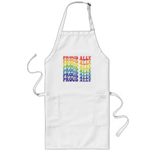 Proud Ally LGBTQ GAY PRIDE Regenbogen Lange Schürze