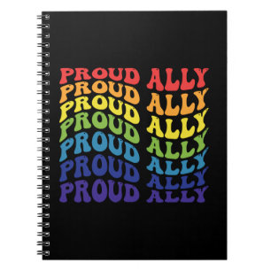 Proud Ally LGBTQ GAY PRIDE Regenbogen Notizblock