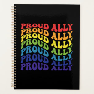 Proud Ally LGBTQ GAY PRIDE Regenbogen Planer