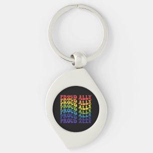 Proud Ally LGBTQ GAY PRIDE Regenbogen Schlüsselanhänger