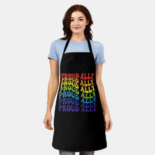 Proud Ally LGBTQ GAY PRIDE Regenbogen Schürze