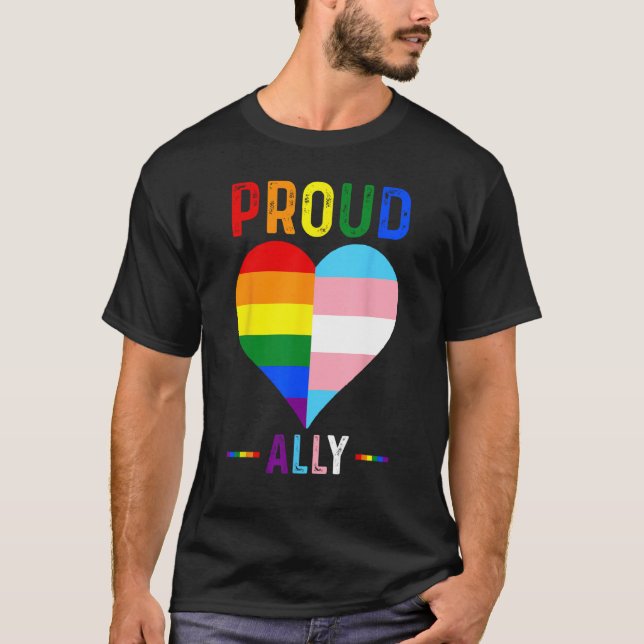 Proud Ally  LGBTQ+ Pride month LGBT Flag Proud All T-Shirt (Vorderseite)