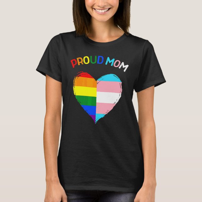 Proud Ally Lgbtq Transgender Proud Mama Proud Tran T-Shirt (Vorderseite)