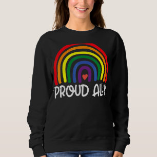 Proud Ally Pride Gay Lgbt Day Montag Parade Rainbo Sweatshirt