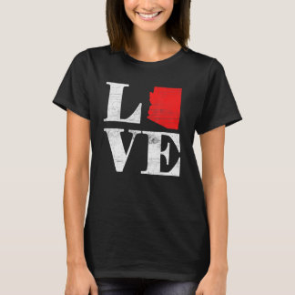 Proud America Citizen State Flag Land Map Liebe Ar T-Shirt