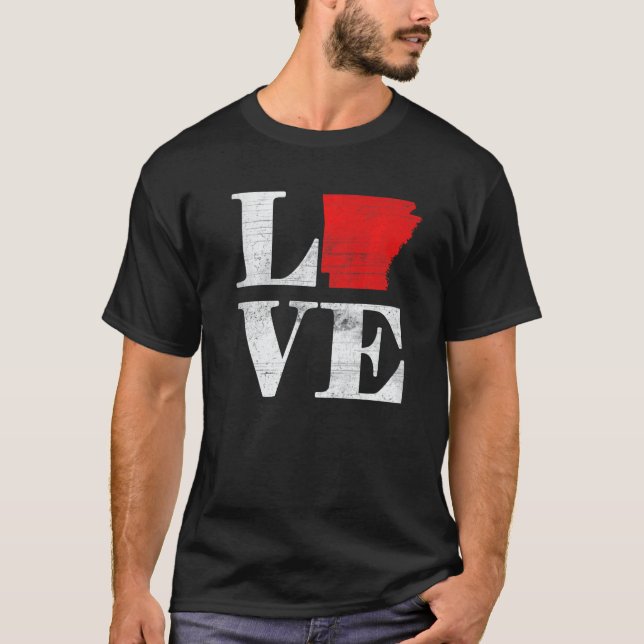Proud America Citizen State Flag Land Map Love Ark T-Shirt (Vorderseite)