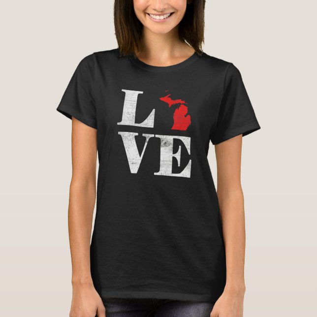Proud America Citizen State Flag Land Map Love Mic T-Shirt (Vorderseite)