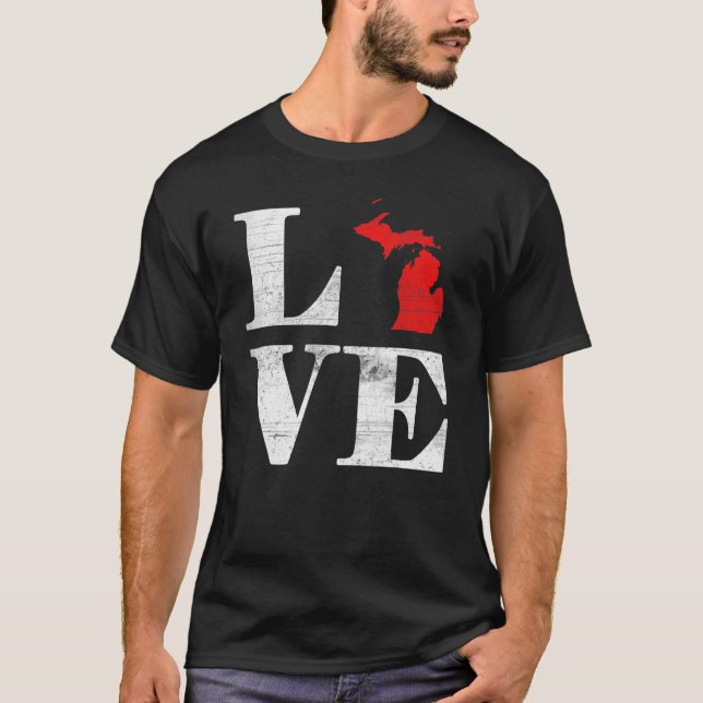 Proud America Citizen State Flag Land Map Love Mic T-Shirt (Vorderseite)