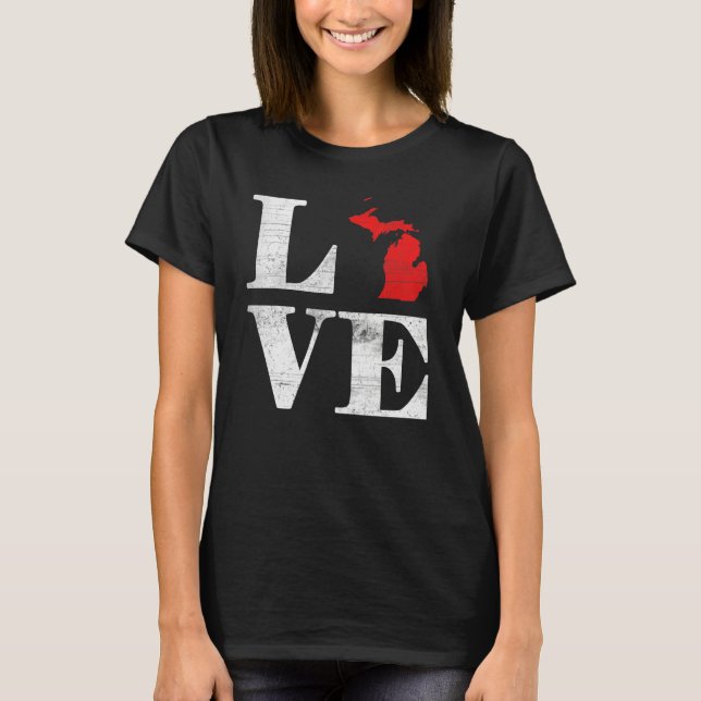 Proud America Citizen State Flag Land Map Love Mic T-Shirt (Vorderseite)