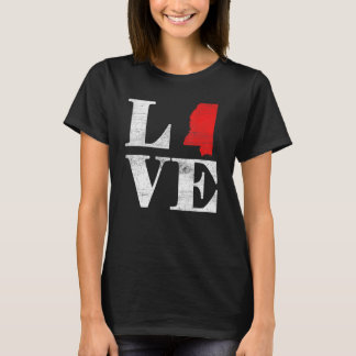Proud America Citizen State Flag Landkarte Liebe M T-Shirt