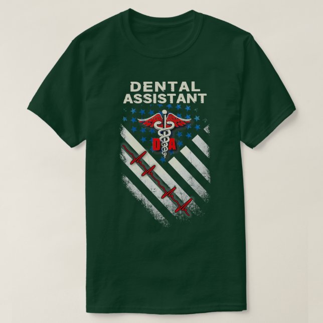 Proud American Dental Assistant T-Shirt (Design vorne)