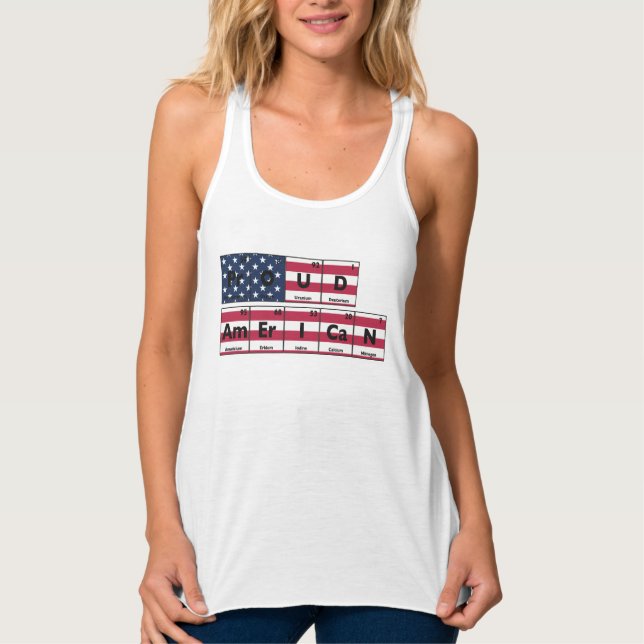 Proud American Flag USA 4. Juli Tank Top (Vorderseite)