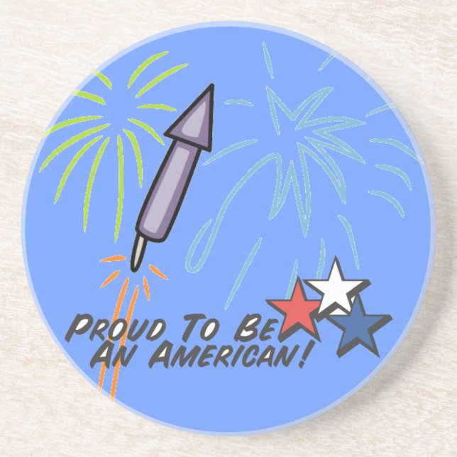 Proud American - Getränkeuntersetzer (Vorne)