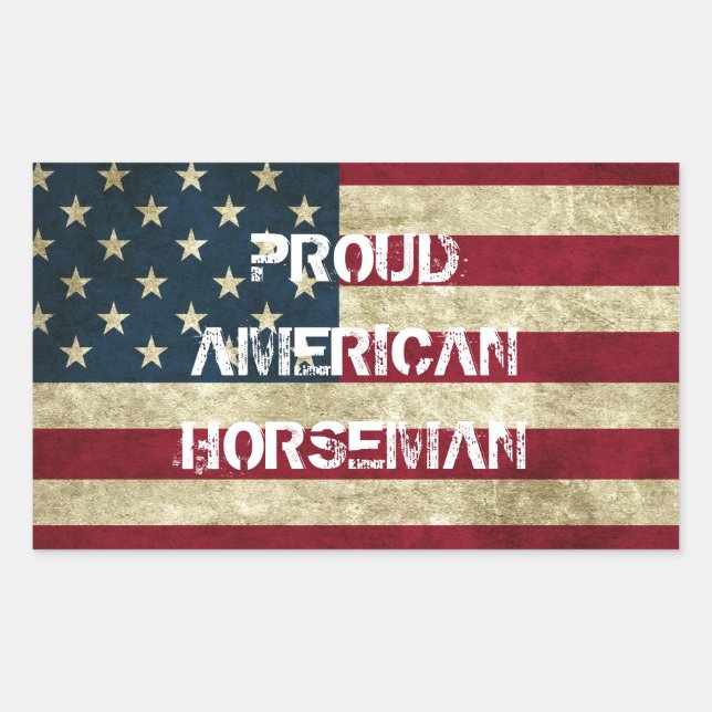 Proud American Horseman Sticker (Vorderseite)