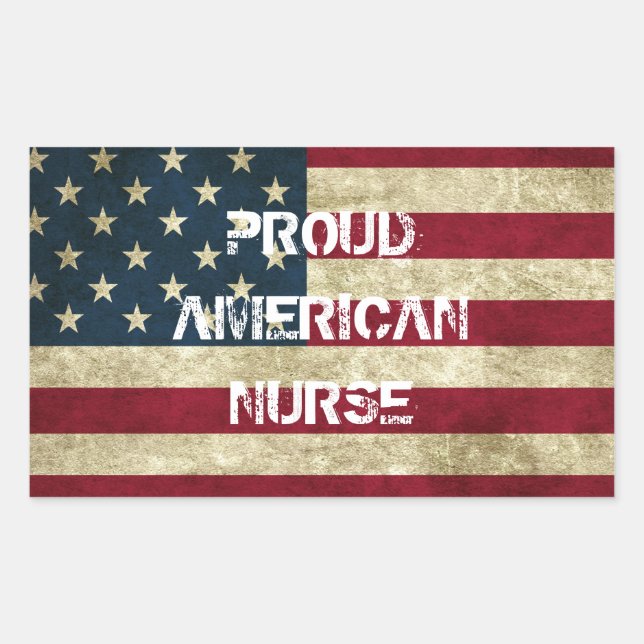 Proud American Nurse Sticker (Vorderseite)
