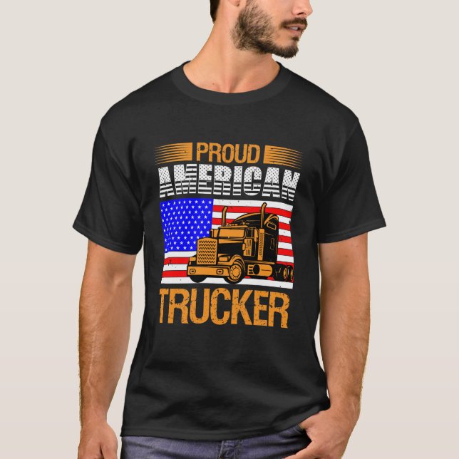 Proud American Trucker T-Shirt (Vorderseite)