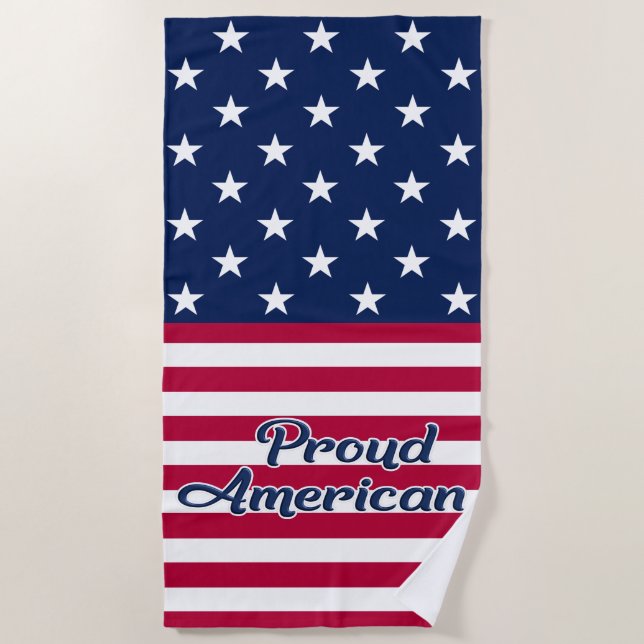 Proud American USA stars & stripes flagge patrioti Strandtuch (Vorderseite)