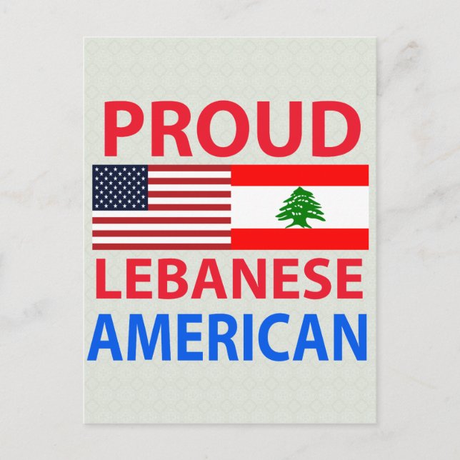 Proud-Amerikaner aus dem Libanon Postkarte (Vorderseite)