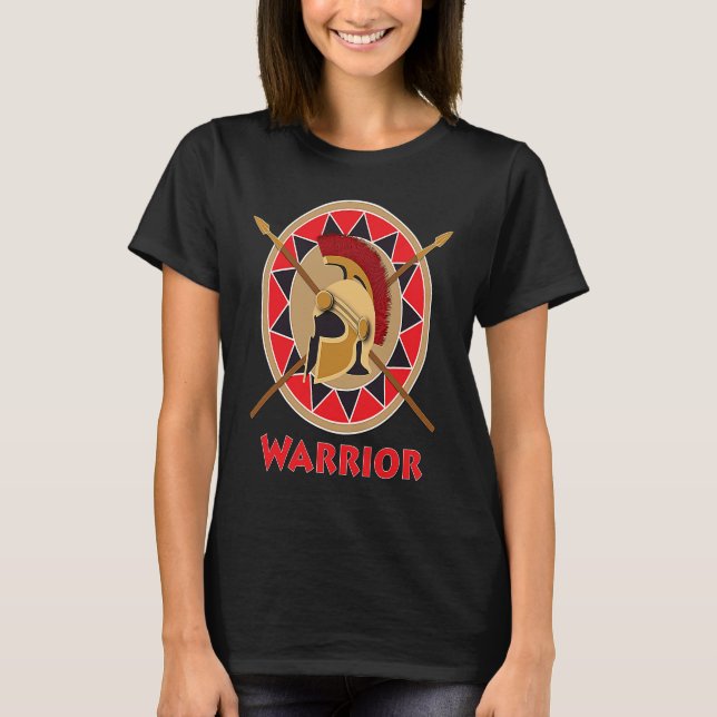 Proud Ancient Greek Warrior  for workout or fitnes T-Shirt (Vorderseite)