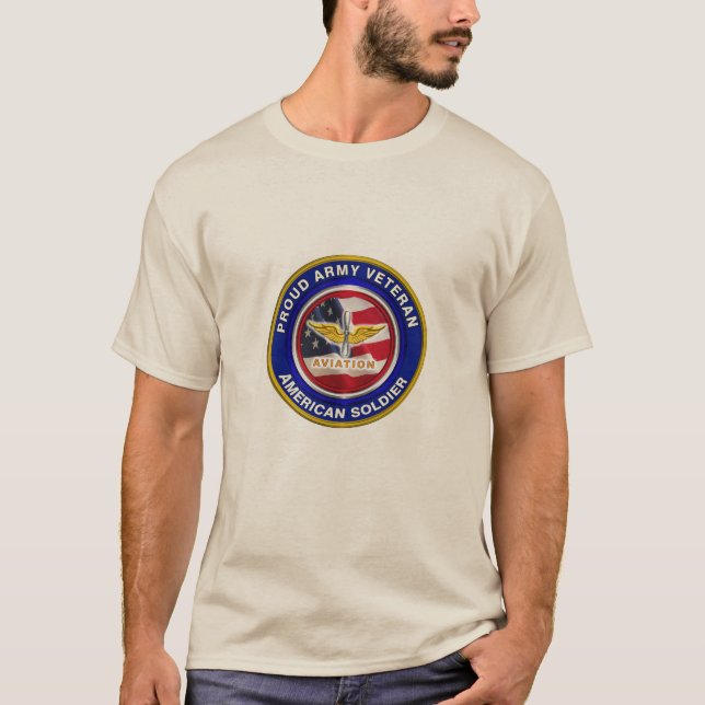 Proud Army Aviation Veteran T-Shirt (Vorderseite)